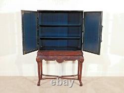 ANTIQUE Colby Furn Chinoiserie Decorated Chippendale Mahogany Chest on Stand