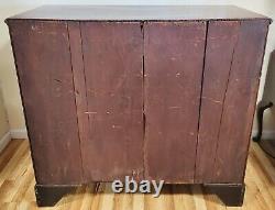 ANTIQUE Early 19th C ENGLISH Mahogany & Satinwood CHEST Drawers DRESSER COMMODE