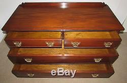 ANTIQUE MAHOGANY DRESSER, Wm A. FRENCH, FURNITURE COMPANY, 4 DRAWER LOW CHEST