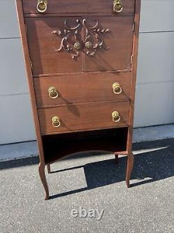 A Rare Antique R. J. Horner Mahogany Lingerie Chest With Mirror, Circa 1900