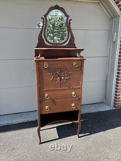 A Rare Antique R. J. Horner Mahogany Lingerie Chest With Mirror, Circa 1900