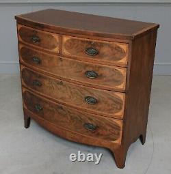 A Regency mahogany Bow front chest of drawers