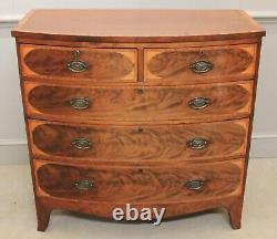 A Regency mahogany Bow front chest of drawers
