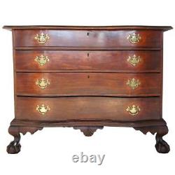 American Chippendale Mahogany Reverse Serpentine Chest of Drawers 18th century