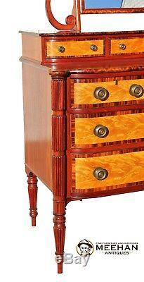 American Federal Chest of Drawers with Mirror Winterthur Museum Reproduction