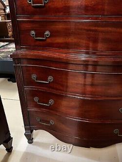 American Mahogany Chest of Drawers 1940's Duncan Phyfe Style Pair Available