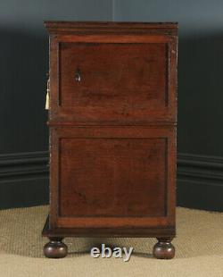 Antique 17th Century William & Mary Oak Geometric Two-Part Chest of Drawers