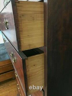 Antique 18th Century George III Mahogany Chest on Chest Shipping Available