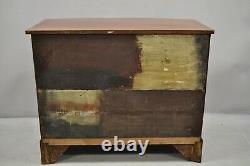 Antique 19th C. Hepplewhite Bow Front Mahogany English Chest of Drawers Dresser