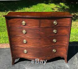 Antique 19th Century George III Serpentine Chest of Drawers Shipping Available