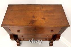Antique 19th Century Mahogany Empire Style Four-Drawer Chest