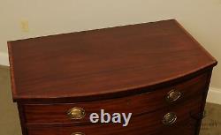 Antique 19th Century Mahogany Hepplewhite Bow Front Chest of Drawers