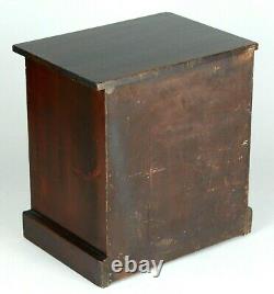 = Antique 19th c. Diminutive Chest of 4 Drawers Trade Sample Jewelry Cabinet Box