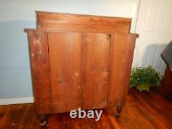 Antique American Empire 6 Drawer Chest Circa 1840/50s Scroll Front