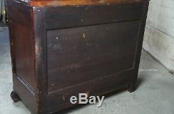Antique American Empire Flamed Mahogany Serpentine Chest of Drawers or Dresser
