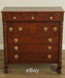 Antique American Empire Mahogany Chest of Drawers