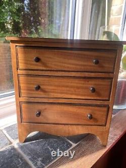 Antique Apprentice Miniature Chest of Drawers Satinwood