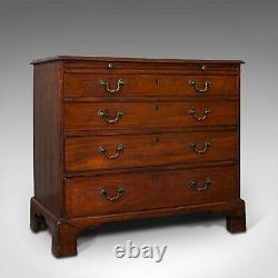 Antique Bachelor's Chest of Drawers, English, Flame Mahogany, Georgian, C. 1780
