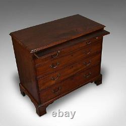Antique Bachelor's Chest of Drawers, English, Flame Mahogany, Georgian, C. 1780