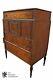 Antique Berkey & Gay 1905-1929 Mahogany Secretary Chest Cameo Painted Desk 46.5