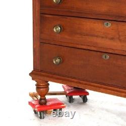 Antique Classical Empire Mahogany Gentlemans Chest with Gallery Backsplash 19thC