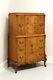 Antique Early 20th Century Inlaid Mahogany Marquetry French Chest on Chest