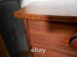 Antique Early American Mahogany Bowfront Chest Of Drawers