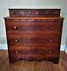 Antique Empire 1800's Hand Dovetailed Flame Mahogany Chest of Drawers Dresser