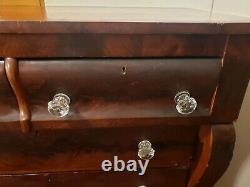 Antique Empire Chest With Glass Knobs Late 1800s/early 1900s