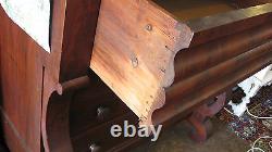 Antique Empire Style Mahogany Chest of Drawers Furniture 46 Tall And 22 Dip