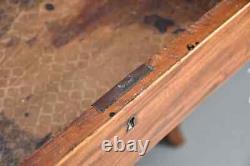 Antique English 4 Drawer Mahogany Chest, String Inlay & Original Brass Hardware