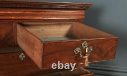 Antique English Georgian Chippendale Mahogany Inlaid Tallboy / Chest on Chest