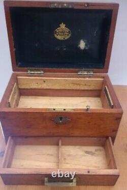 Antique English H. Turner & Co-Mahogany Travelling Apothecary Chest 19th Century