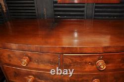 Antique English Mahogany Bow Front Chest