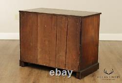 Antique English Mahogany Regency Period Leather Top Chest of Drawers