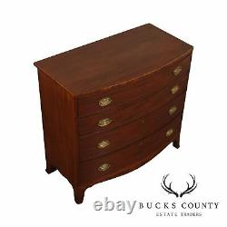 Antique Federal Mahogany Bow Front Chest of Drawers
