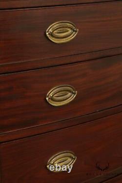 Antique Federal Mahogany Bow Front Chest of Drawers