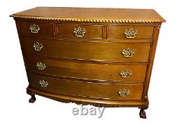 Antique Feldenkrais Chippendale Style Carved Mahogany Chest of Drawers