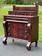 Antique Flame Mahogany American Empire Four Drawer Chest with Glove Box