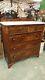 Antique Flame Mahogany Tall Dresser Chest withMarble top WOW
