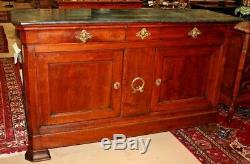 Antique French Empire Flame Mahogany Sideboard Console Buffet Chest Server 77.5W
