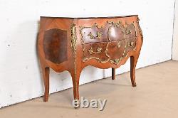 Antique French Louis XV Bombay Chest Commode With Mounted Bronze Ormolu