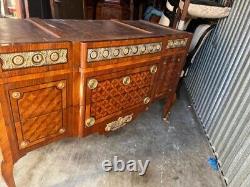 Antique French Mahogany Commode With Ormalu and Marquetry