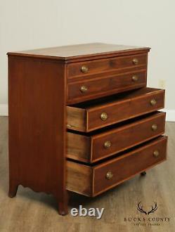 Antique Hepplewhite Style Banded Mahogany Butlers Chest