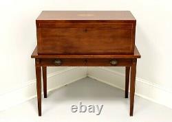 Antique Inlaid Mahogany Silver Chest on Stand