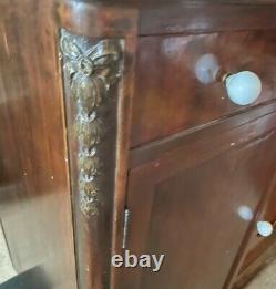 Antique John Widdocomb & Co highboy dresser / chest of drawers with doors