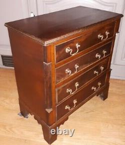 Antique Mahogany 19th Century Apprentice Piece Chest Drawers 60 cms Tall x 52 cm