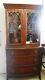 Antique Mahogany 2 PC Breakfront Curio & Chest of Drawers