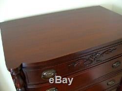 Antique Mahogany American Colonial Regency Empire Style Chest of Drawers