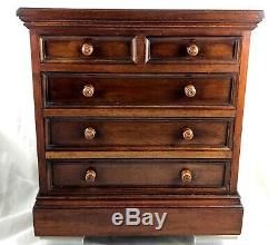 Antique Mahogany Apprentice / Miniature Chest Of Drawers